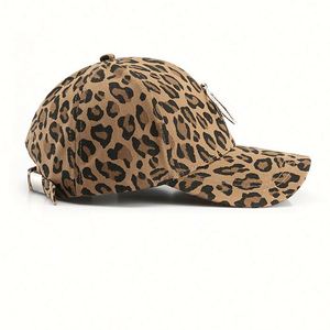 In Stock 6 Panel Plain Cotton Leopard Base <b>Ball</b> Cap - Product Image 2
