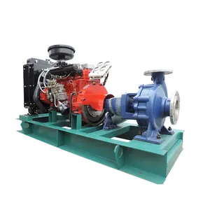 HNYB pompa air diesel untuk irigasi pertanian, pompa air multitahap horizontal 150HP mesin diesel