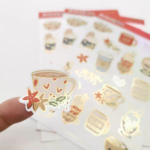 Hojas de Etiquetas Autoadhesivas Transparentes de Vinilo Ecológico Holográfico con Logotipo Personalizado, Resistentes al Agua, con Corte de Contorno, para Niños - Product Image 2