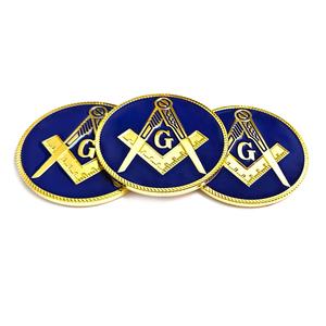 Emblema Personalizado de Coche Masónico de 2 Pulgadas, Insignia Metálica de Recuerdo, Suministro de Fábrica al por Mayor, Emblema para Automóvil - Product Image 2