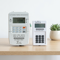 Meter Air Ultrasonik Prabayar STS DN15 IP68 R250 Keypad 4G LoRaWAN Kontrol Katup Jarak Jauh untuk Penagihan Cerdas Rumah Tangga