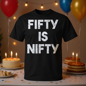Camiseta de cumpleaños Fifty Is Nifty 50Th, regalo divertido para personas de 50 años - Product Image 3