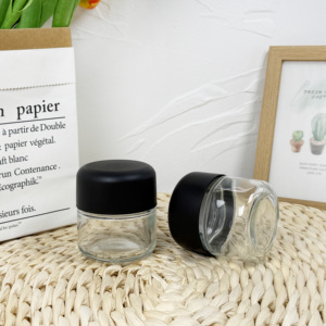 1oz 2oz 3oz 4oz Clear Child Resistant <b>Glass</b> Jar Flower <b>Packaging</b> with CR Lids - Product Image 2