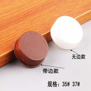 Cubierta de bisagra para muebles 35 37 con borde y sin borde, tapón de plástico impermeable para panel de puerta de armario - Product Image 1
