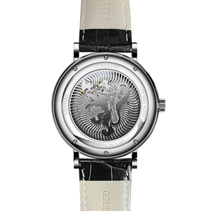 Montre mécanique automatique de luxe Lobinni, étanche, bracelet en cuir, cadran à aiguilles, MeisterSinger - Product Image 6