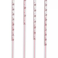 Thermomètre de laboratoire en verre borosilicate CS Labglass, personnalisé, pour liquides rouges, avec raccord de laboratoire chimique