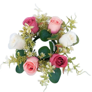 Lot de fleurs de mariage en soie bon marché <span class=keywords><strong>Bouquet</strong></span> de fleurs artificielles de <span class=keywords><strong>mariée</strong></span> Rose Fleur de la main pour mariage - Product Image 5