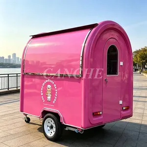 Popular en la UE: Mini Remolque de Comida Redondo de 2.2m, Carrito de Catering Móvil para Helados y Palomitas de Maíz - Product Image 1