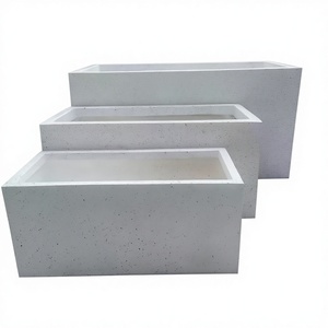 Outdoor Customized Color <strong>Rectangular</strong> Fiberglass Planter Box Large Europe Customized Garden Decoration Eco-Friendly <strong>Flower</strong> <strong>Pots</strong> - Product Image 1