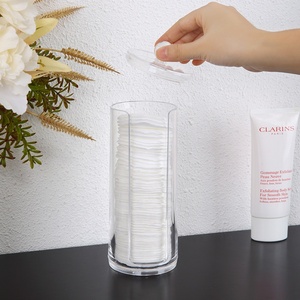 Acrylique Cosmétique <span class=keywords><strong>Coton</strong></span> Tampons Organisateur Conteneur Rectangle En Plastique <span class=keywords><strong>Démaquillant</strong></span> et Rond <span class=keywords><strong>Coton</strong></span> Titulaire - Product Image 3