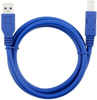 Cable de Impresora USB 3.0 DFX con Blindaje de PVC, 1.8m, 5Gbps, USB A a B Macho, Cable de Datos para Impresoras, Computadoras y Escáneres