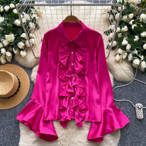 2025 elegante camicetta a balza da donna autunno aderente Casual <span class=keywords><strong>Top</strong></span> unico per sofisticati <span class=keywords><strong>Top</strong></span> in stile Casual da donna - Product Image 4