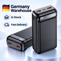Batterie externe haute capacité 30000mAh 50000mAh, chargeur portable avec lampe torche LED intégrée, batterie externe d'urgence pour l'extérieur