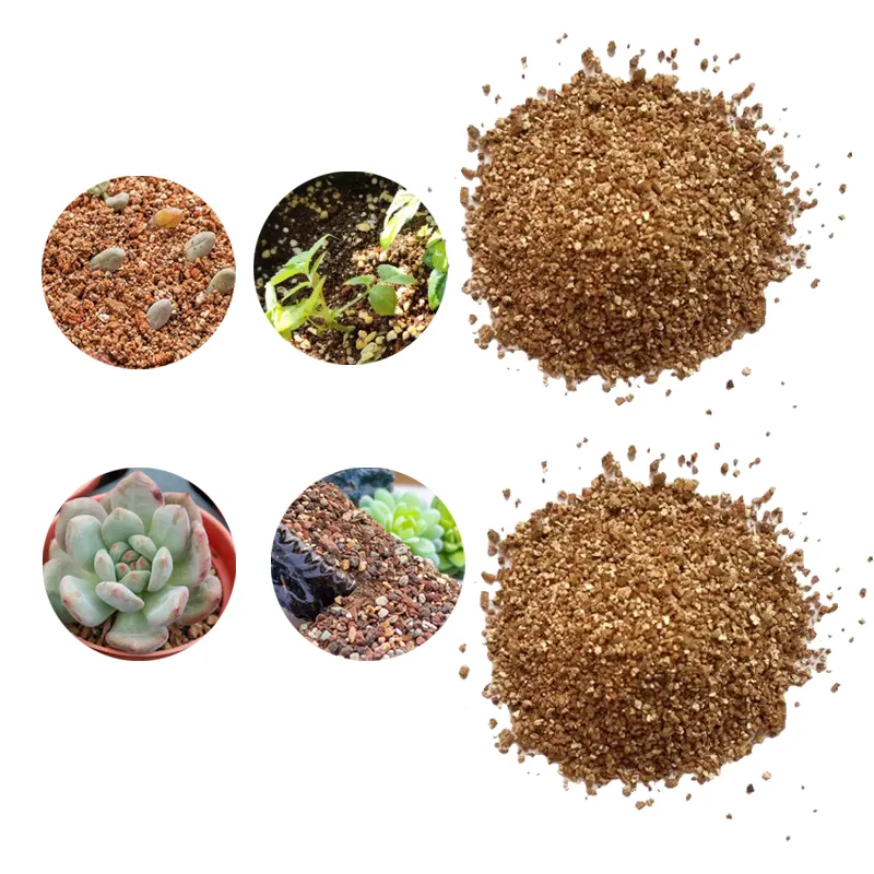 Vente en gros de vermiculite expansée brute en argent et or Produit de qualité supérieure