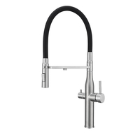 Grue filtrée de luxe pour la cuisine Spray extractible 360 Rotation Filtre à eau Robinet Chaud Froid Trois Voies Évier Mélangeur Robinet De Cuisine OEM