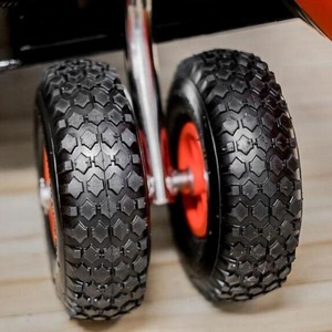 Ruedas de plataforma de popa de barco de acero inoxidable Rueda de espuma de PU negra Piezas y accesorios de capacidad de 300 libras - Product Image 1