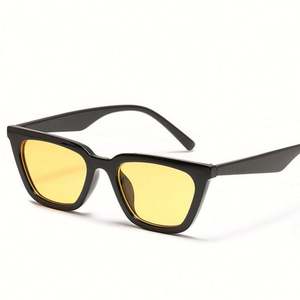 Nouveautés Lunettes de soleil œil de chat rétro léopard noir avec logo personnalisé UV400, monture carrée petite taille pour femme - Product Image 2