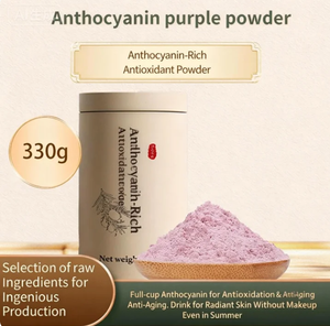 Poudre violette d'anthocyanine à base de plantes chinoises naturelles 300g, mélange antioxydant complet, extrait de beauté frais pour adultes, goût sucré, clair - Product Image 3
