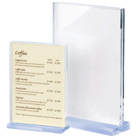 Logo personnalisé de toutes sortes de porte-affiche A4 A5 magnétique en plastique acrylique support de Menu de restaurant support acrylique