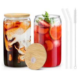 2025 New 12oz 16oz 20oz Double Wall Kids Pre Drilled Snow Globe Glass Can <b>Cup</b> with Bamboo <b>Lids</b> <b>and</b> <b>Straws</b> for Glitter DIY - Product Image 1
