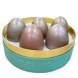Factory Direct Sale Novelty Antique Egg Shaped Tin Box For Easter Day Use With Bubble Gum Candy