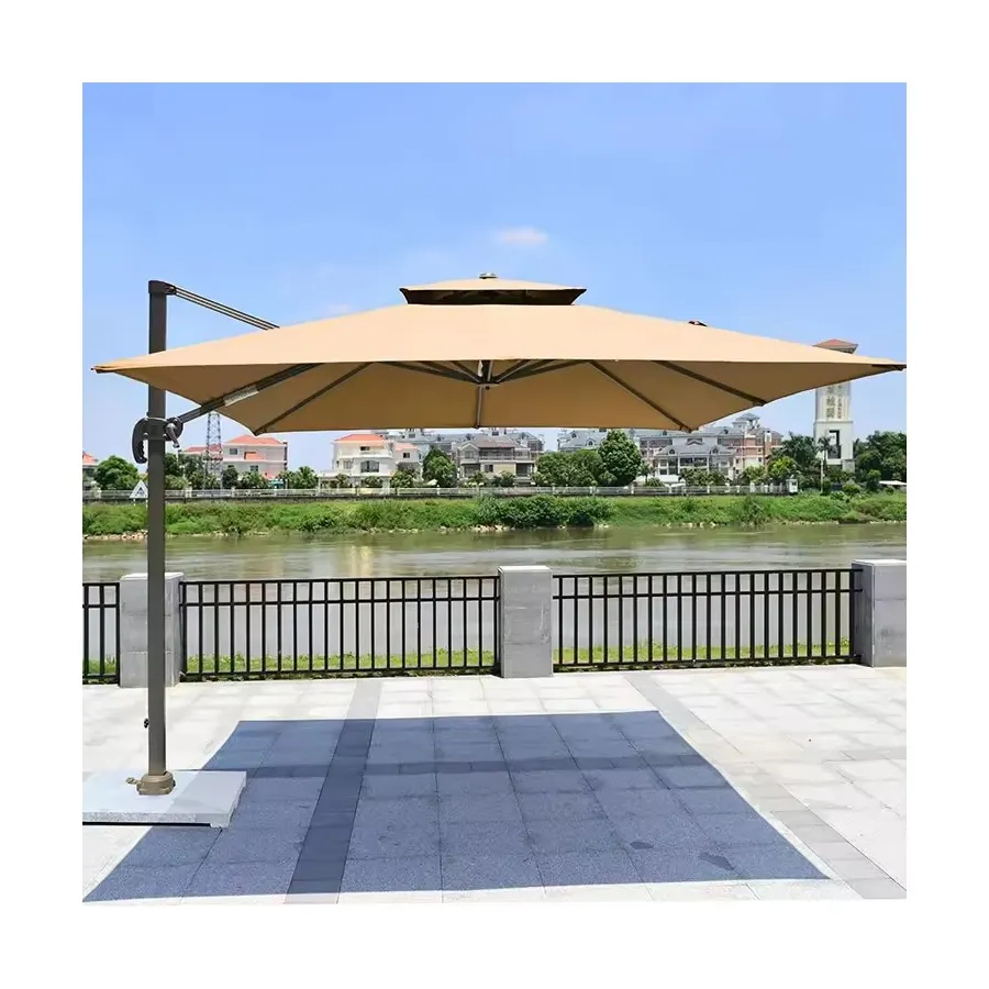 Promotion d'usine parapluie d'extérieur robuste de grande taille parasol de bar à bière café boisson parasol télescopique parasol de terrasse