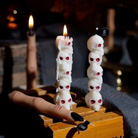 Halloween-Duftkerze als Kleines Geschenk, Handgemachte Sojawachs-Kerze in Stabform, Kreative Aromatherapie-Kerze nach Maß