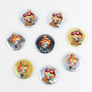 Logo personalizzato Anime Cartoon Design cerchio 58mm pulsante sublimazione spilla vuota rotonda distintivo - Product Image 2