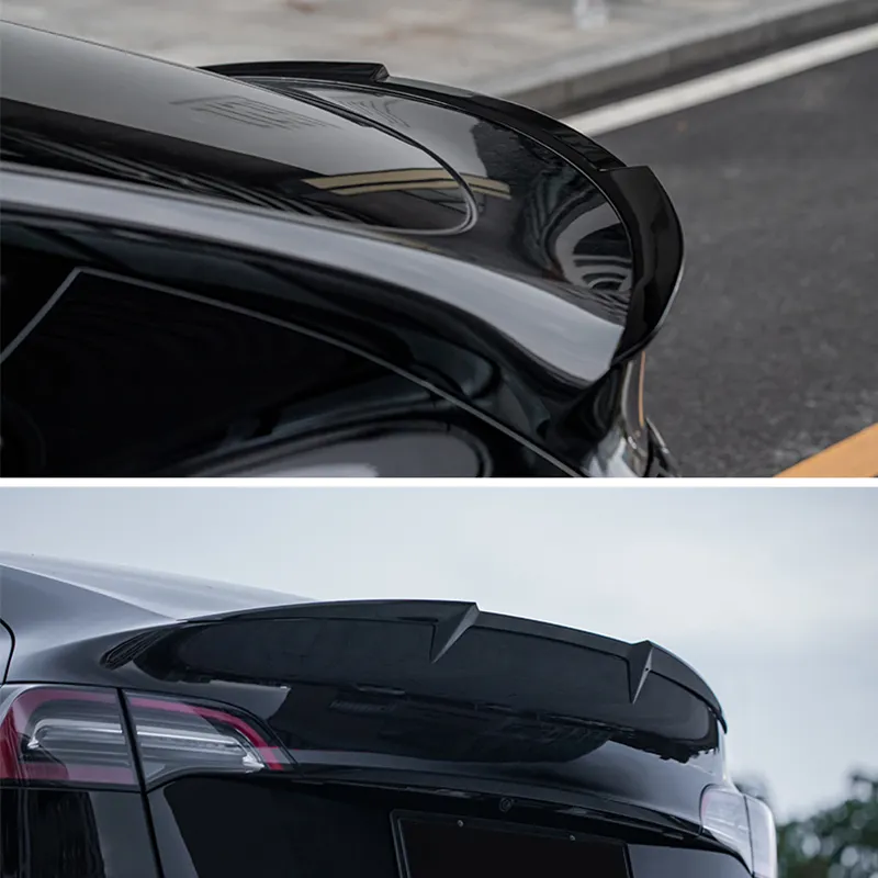 Kunden spezifischer Carbon-Spoiler Heck-Heck rennen für Tesla Model 3 Dry Carbon Boot Lip Heck koffer deckel Spoiler Heckflügel spoiler