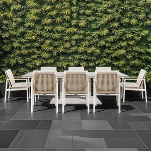 Ensemble de chaises et table de jardin en aluminium avec cordage, mobilier d'extérieur, ensemble de salle à manger pour patio - Product Image 3