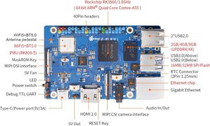 Aismartlink Orange Pi 3B 4G <span class=keywords><strong>V21</strong></span> รุ่น RK3566 Quad <span class=keywords><strong>Core</strong></span> 64-Bit บอร์ดเดี่ยว ความถี่ 18 GHz สำหรับบอร์ดโอเพ่นซอร์ส - Product Image 3