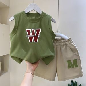 Conjunto de Verano sin Mangas para Niños, Chaleco Informal con Dibujos Animados, Pantalones Cortos de Poliéster/Algodón, Marca LURI, Conjuntos de Ropa - Product Image 5