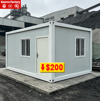 Maison conteneur modulaire détachable de 20 pieds, ignifuge, avec panneaux sandwich, solution de dortoir pour camp de travail