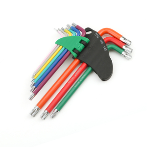 Meilleures ventes 2023, jeu de clés <span class=keywords><strong>Torx</strong></span> électrophorétiques colorées en CR-V, 9 pièces, clé Allen, clé à douille extra longue, bras court, métrique, OEM, bricolage - Product Image 5