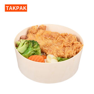 Vente chaude Emballage En Bois Boîte Ronde Burger Boîte À Gâteau Plateau De Nourriture Végétarienne Avec Couvercle Conteneur En Bois Compostable - Product Image 6