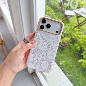 Nouvelle coque de téléphone portable pour iPhone 18 17 16 15 Pro Max, élégante, avec texture dentelle florale et cadre caméra, antichoc, protection arrière - Product Image 4