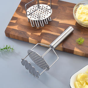 Triturador Manual de patatas y calabazas de doble capa, suplemento alimenticio para bebés de acero inoxidable, herramienta de puré para comida de reducción de grasa - Product Image 4