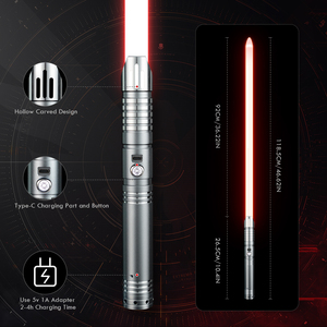 Primera opción Baselit economía modelo Metal Hilt Lightsaber Heavy Duel Blade Light Sword alta calidad intermitente característica juguete para regalo - Product Image 6