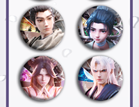Lot de 20 boîtes en gros Anime MIQU le Chasseur de Démons, Boîte Mystère Double Badge en Étain, Série Miroir en Verre, Boîte Mystère pour Jouets et Cadeaux