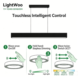Lampada a Sospensione LED Lineare Minimalista con Sensore di Movimento, Dimmerabile, CCT Regolabile, Illuminazione Su/Giù, Antiabbagliamento per Ufficio e <span class=keywords><strong>Sala</strong></span> da <span class=keywords><strong>Pranzo</strong></span> - Product Image 2