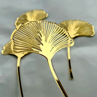 Ychon heiß verkaufen goldene Ginkgo blatt Kuchen Dekoration Acryl Geburtstags torte Topper Kuchen Dekorieren liefert Großhandel