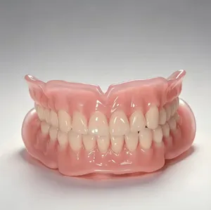 Juego de Dentaduras Postizas Removibles Completas (Superior e Inferior), Portátiles, Simulación de Dientes Naturales, Sonrisa Natural para Adultos Mayores - Product Image 1
