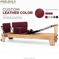 Reformer de Pilates en bois certifié CE, portable, pour la maison et le fitness commercial, avec couleur et logo personnalisables