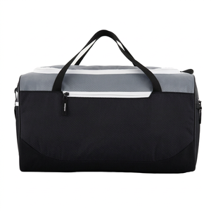 Bolsa Deportiva de Poliéster con Cierre de Cremallera, Negra y Gris, para Ejercicio, Fitness, Viajes, Impermeable, con Compartimento para Zapatos - Product Image 1