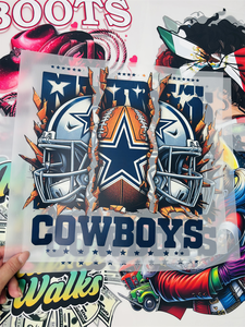 Personnalisation <span class=keywords><strong>Dallas</strong></span> Cowboys DTF Logo Transfert thermique par presse à chaud Conception NFL Autocollant en vinyle pour animaux <span class=keywords><strong>de</strong></span> compagnie Durable Autocollant thermique pour vêtements - Product Image 6