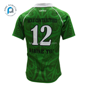 Murni grosir sublimasi dicetak reversibel Jersey rugbi kemeja kustom poliester Rugby Jersey Liga Set seragam untuk pria wanita - Product Image 4