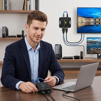 Kuyia pour prolongateur 60M avec POC 1920x1020 60Hz via adaptateur de ligne électrique pour PS5/Sky Q, prise en charge 4K HDR, fabriqué en Guangdong, moule privé