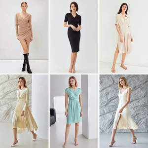 Venta al por Mayor de Vestidos para Mujer, Poliéster/Algodón, Moda de Guangdong, Estilo Sexy Mixto, Liquidación, Gran Oferta, Marca Negra Elegante - Product Image 2