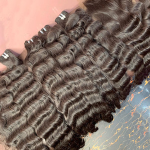 Vente en gros de cheveux humains indiens bruts en vrac, double tirage, non traités, cuticules alignées, Remy, lots de cheveux bouclés bruts vietnamiens et birmans - Product Image 4