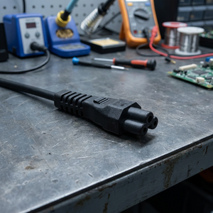 <span class=keywords><strong>สาย</strong></span><span class=keywords><strong>ไฟ</strong></span> AC แบบกำหนดความยาวเองได้ 1 เมตร IEC60320 C5 250V 10A 3.0mm²  ปลอกหุ้ม PVC สีดำ สำหรับคอมพิวเตอร์ ปลายต่อแบบตัวเมีย  ลายการ์ตูนตามสั่ง - Product Image 1